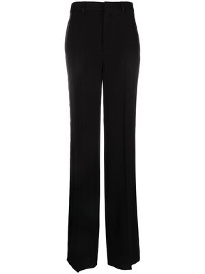 Saint Laurent high-waisted ribbed trousers - Black