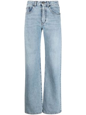 Saint Laurent high-waisted straight-leg jeans - Blue