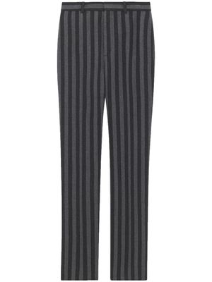 Saint Laurent high-waisted striped trousers - Grey