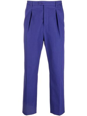 Saint Laurent high-waisted tailored cropped trousers - Blue