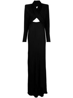 Saint Laurent hooded cut-out maxi dress - Black