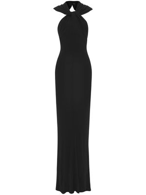 Saint Laurent hooded long dress - Black