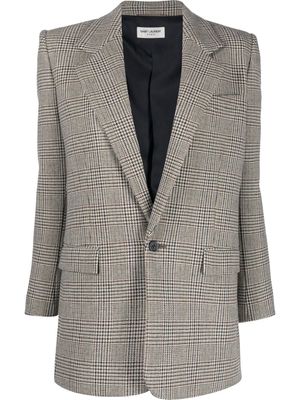 Saint Laurent houndstooth-pattern blazer - Neutrals