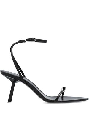 Saint Laurent Kitty 75mm leather sandals - Black