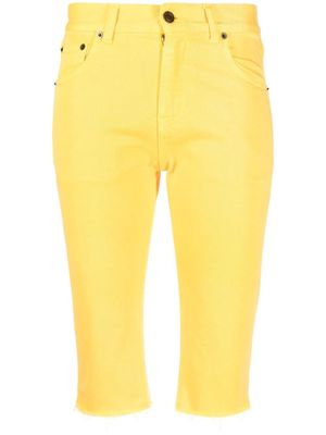 Saint Laurent knee-length denim shorts - Yellow