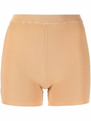 Saint Laurent knitted cycling shorts - Neutrals