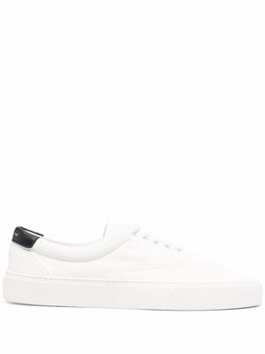 Saint Laurent lace-up canvas sneakers - White