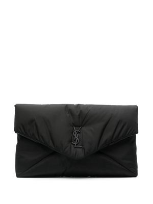 Saint Laurent large Cassandre envelope pouch - Black