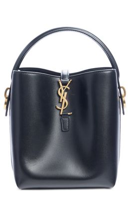 Saint Laurent Le 37 Leather Bucket Bag in Nero