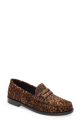 Saint Laurent Le Loafer Genuine Calf Hair Penny Loafer in Natural Print Calf Hair