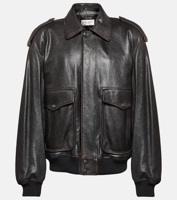 Saint Laurent Leather blouson jacket