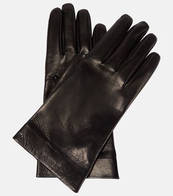 Saint Laurent Leather silk-lined gloves