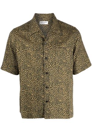 Saint Laurent leopard-print short-sleeved shirt - Neutrals