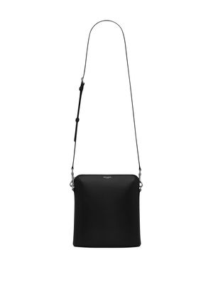 Saint Laurent logo messenger shoulder bag - Black