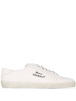 Saint Laurent logo-print low-top sneakers - Neutrals