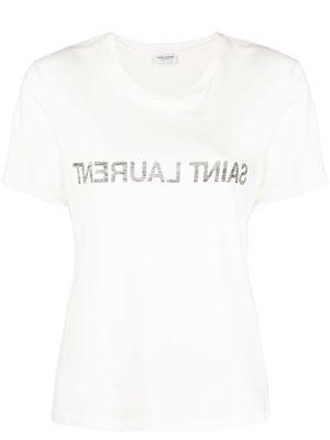 Saint Laurent logo-print short-sleeve T-shirt - White