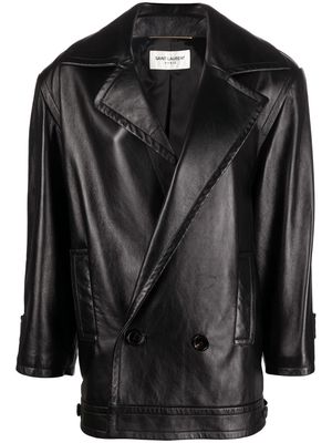 Saint Laurent long-line double-breasted blazer - Black