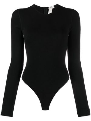 Saint Laurent long-sleeve knitted body - Black
