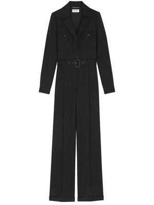 Saint Laurent long-sleeve tailored jumpsuit - Black
