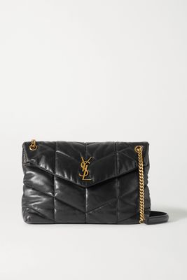 SAINT LAURENT - Loulou Puffer Medium Quilted Leather Shoulder Bag - Black