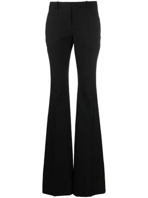 Saint Laurent low-rise flared wool trousers - Black