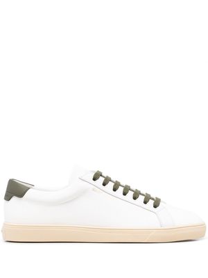 Saint Laurent low-top leather trainers - White