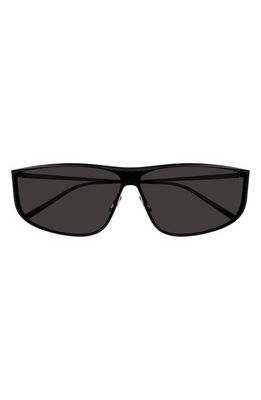 Saint Laurent Luna 99mm Shield Sunglasses in Black