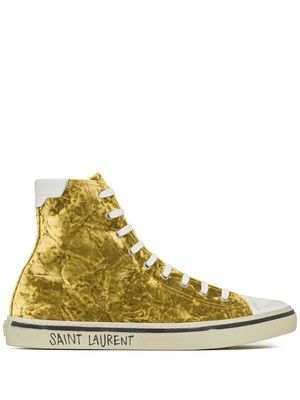 Saint Laurent Malibu high-top sneakers - Gold