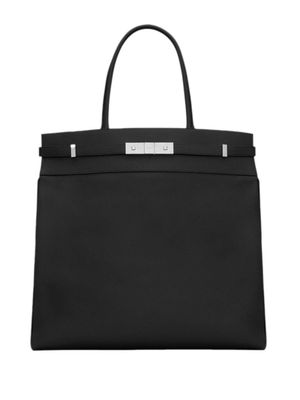Saint Laurent Manhattan N/S leather tote bag - Black