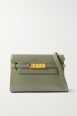 SAINT LAURENT - Manhattan Small Leather Shoulder Bag - Green