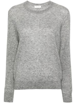 Saint Laurent mélange cashmere-blend jumper - Grey