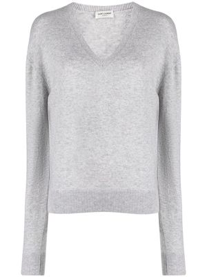 Saint Laurent mélange cashmere jumper - Grey