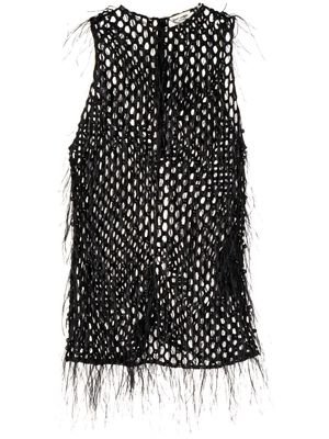 Saint Laurent mesh tank top - Black