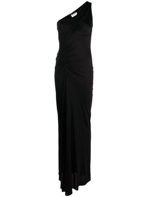 Saint Laurent one-shoulder ruched dress - Black