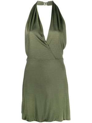 Saint Laurent open-back design dress - Green