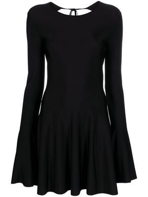 Saint Laurent open-back flared minidress - Black