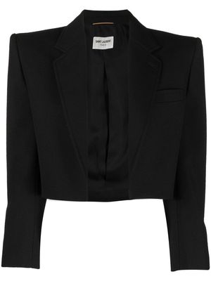 Saint Laurent open-front cropped blazer - Black