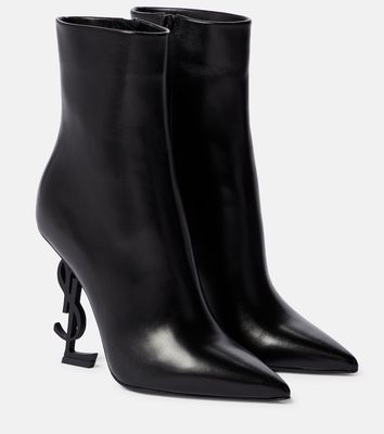 Saint Laurent Opyum 110 leather ankle boots