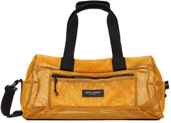 Saint Laurent Orange Mesh Duffle Bag