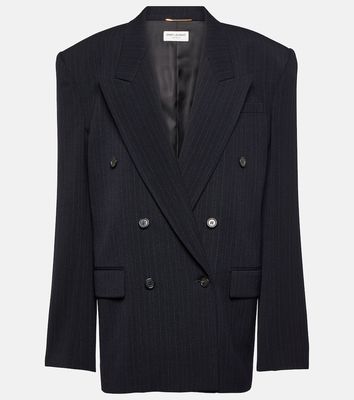 Saint Laurent Oversized pinstriped wool blazer