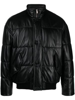 Saint Laurent padded leather jacket - Black