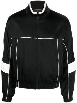 Saint Laurent panelled-design high-neck bomber jacket - Black