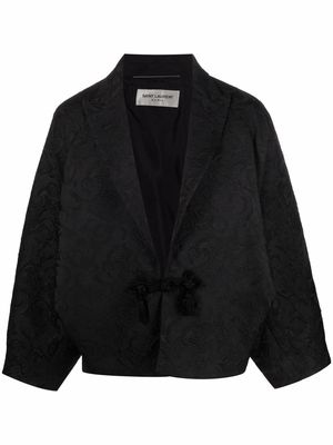 Saint Laurent patterned jacquard blazer - Black