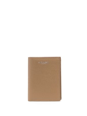 Saint Laurent pebble leather wallet - Brown