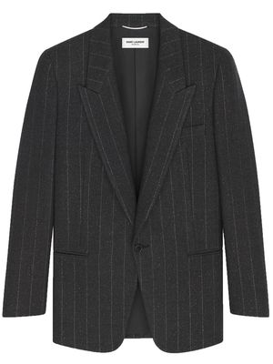 Saint Laurent pinstripe-pattern single-breasted blazer - Grey