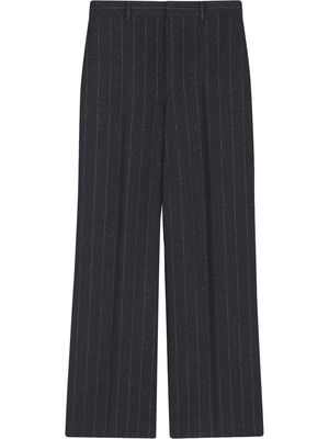 Saint Laurent pinstripe-pattern tailored trousers - Blue