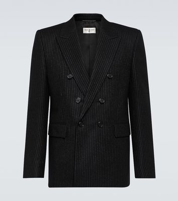 Saint Laurent Pinstripe wool flannel suit jacket