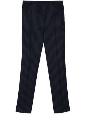 Saint Laurent pinstriped virgin-wool trousers - Blue