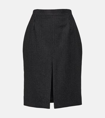 Saint Laurent Pinstriped wool pencil skirt
