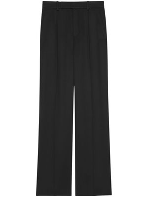 Saint Laurent pleat-detailing straight-let trousers - Black